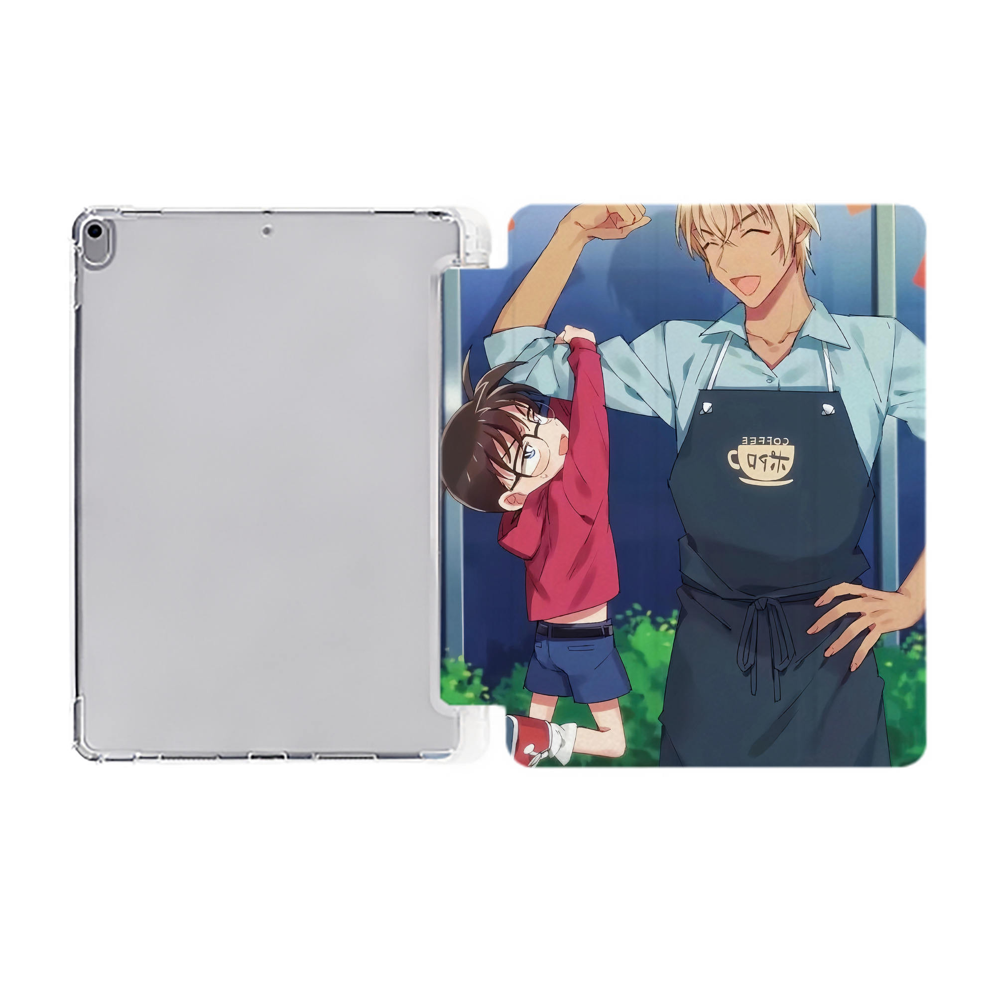 （画像用） 名探偵コナン Detective Conan IPad ケース ペン収納付き 三つ折りスタンド PUレザー×シリコン 対応機種9.5/10.5/10.9インチ
